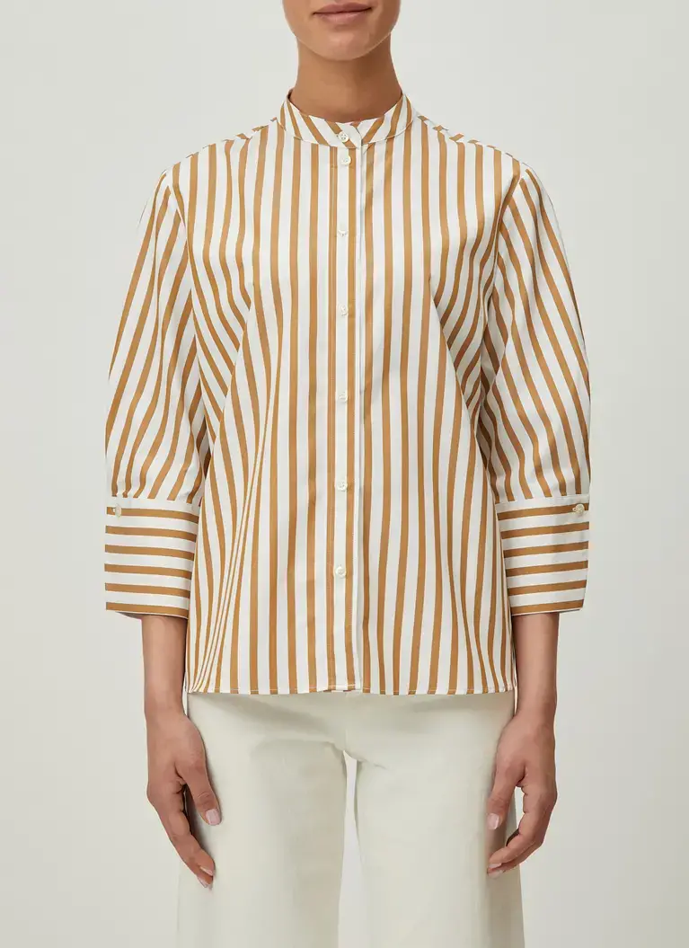 Maerz Muenchen Stehkragen-Bluse100% BaumwolleArt. Nr. 118401-144 Kostenloser Versand international