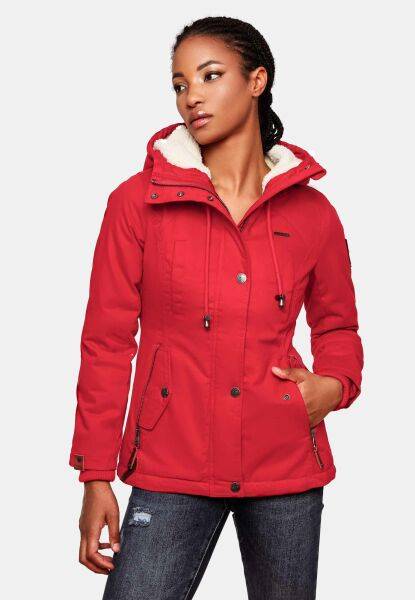 Marikoo Bikoo Damen gefütterte Winterjacke mit Teddyfell Outlet