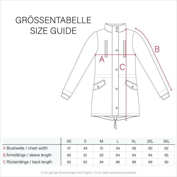 Marikoo Grinsekatze Damen lange Winterjacke mit Kapuze Kostenloser Versand