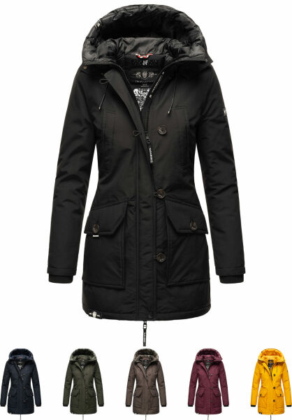 Marikoo Navahoo Freezestoorm Damen Parka Winterjacke gefüttert mit Kapuze