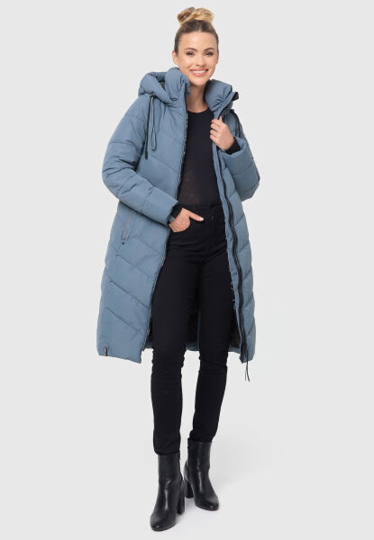 Marikoo Navahoo Sahnekatzi Damen lange Winter Steppjacke Bis zu 60% Rabatt
