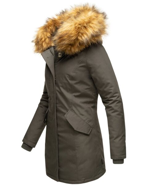 Marikoo Karmaa-Princess Damen Parka Winterjacke mit Fellkragen 50% Rabatt mit kostenlosem Versand