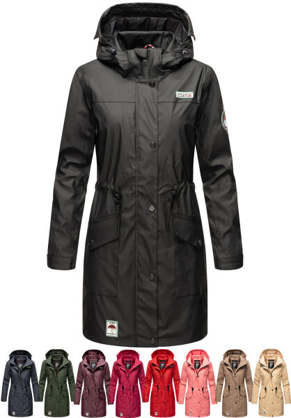 Marikoo Navahoo Deike Damen Regenjacke Regenmantel lang Teddyfell Heißer Verkauf