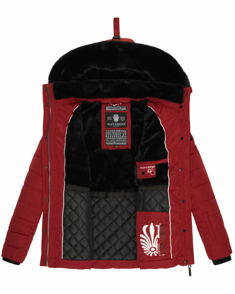 Marikoo Navahoo Milianaa Winter Jacke Stepp Kurzjacke gefüttert Kapuze Kunstfell Saisonale Angebote