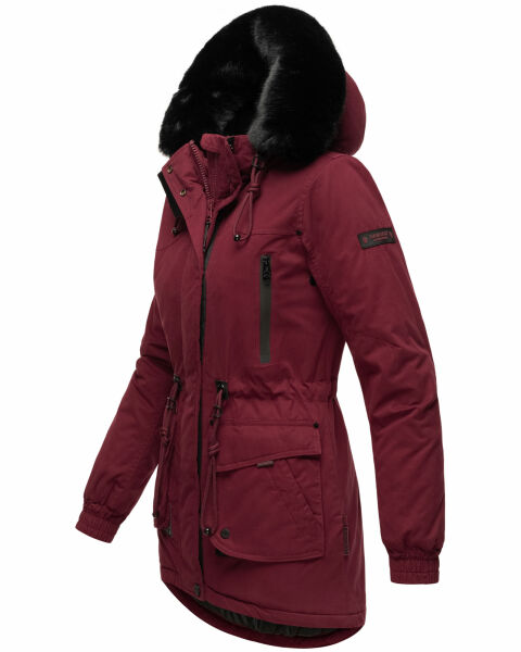 Marikoo Navahoo Olessaa Damen halblange Winterjacke mit Kapuze Tiefpreis