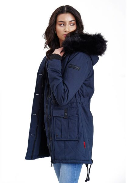 Marikoo Navahoo Luluna Damen Winterjacke mit Kunstfell Fabrikladen