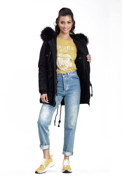 Marikoo Navahoo Luluna Damen Winterjacke mit Kunstfell Fabrikladen