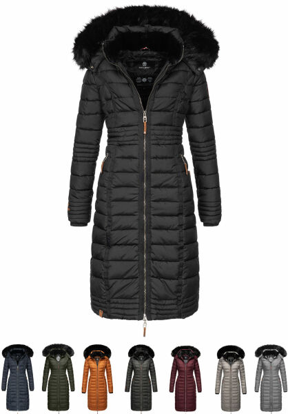 Marikoo Navahoo Umay Damen lange Winterjacke mit Fellkragen zollfrei