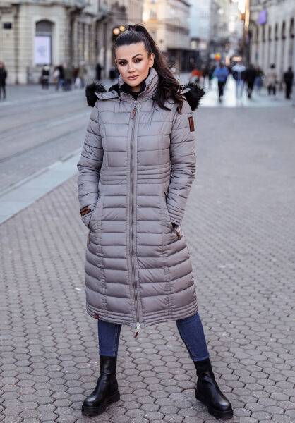 Marikoo Navahoo Umay Damen lange Winterjacke mit Fellkragen zollfrei
