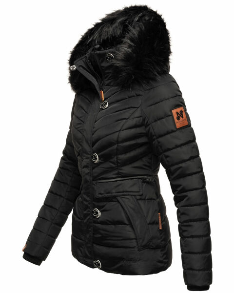 Marikoo Navahoo Wisteriaa Damen Winter Steppjacke mit Kapuze und Fellkragen Rabatte dieses Monats