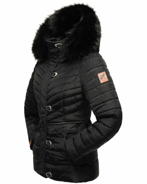 Marikoo Navahoo Wisteriaa Damen Winter Steppjacke mit Kapuze und Fellkragen Rabatte dieses Monats