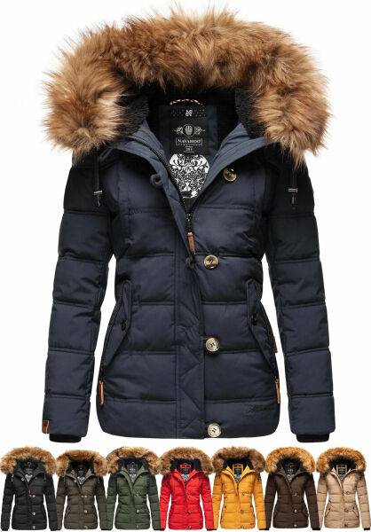 Marikoo Navahoo Zoja Damen gespteppte Jacke mit Teddyfell Angebote