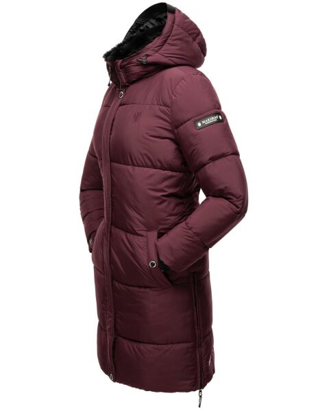 Marikoo Streliziaa Damen lange Winter Steppjacke Fellkragen Bis zu 65% Rabatt
