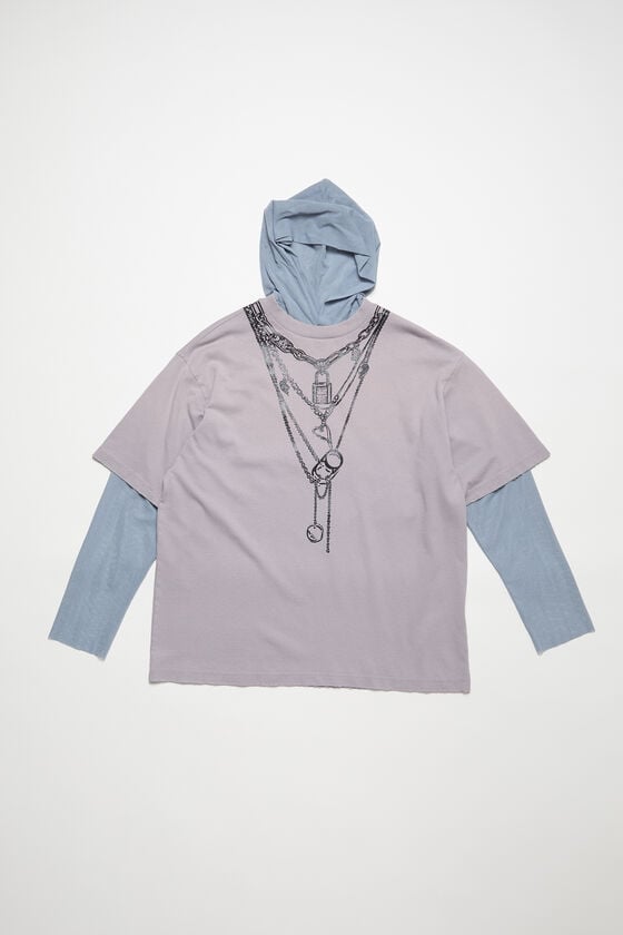 Acne Studios T-Shirt aus mehrlagigem Netzstoff Blitzverkäufe