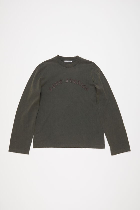 Acne Studios Logo-Langarm-T-Shirt Großer Ausverkauf