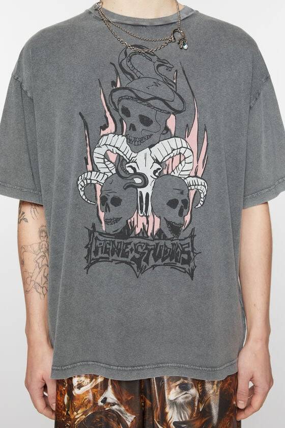 Acne Studios Bedrucktes T-Shirt – entspannte Passform Jubiläumsangebot