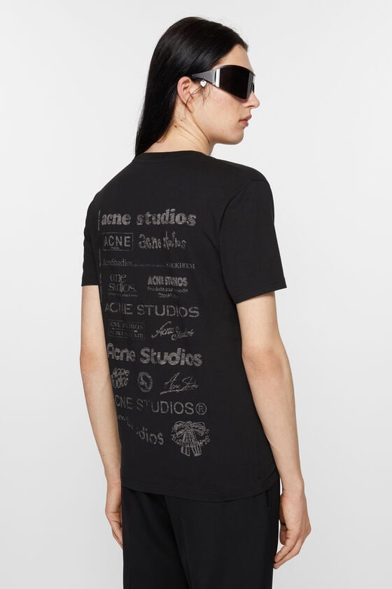 Acne Studios Logo-T-Shirt – lockere Passform Lagerräumung