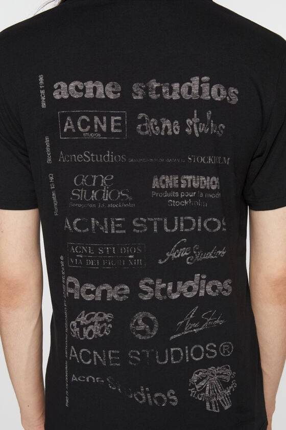Acne Studios Logo-T-Shirt – lockere Passform Lagerräumung