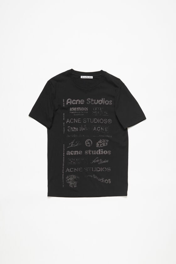 Acne Studios Logo-T-Shirt – lockere Passform Lagerräumung