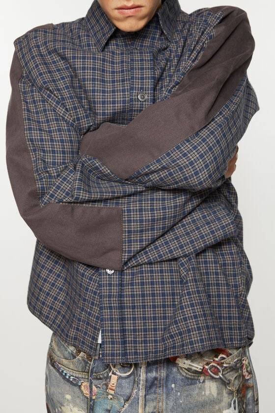 Acne Studios Kariertes Hemd mit Knöpfen Kostenlose Rückgabe