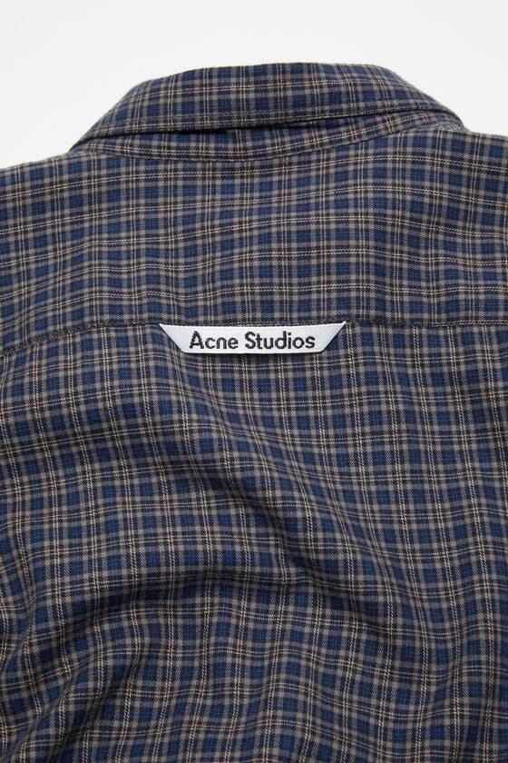 Acne Studios Kariertes Hemd mit Knöpfen Kostenlose Rückgabe