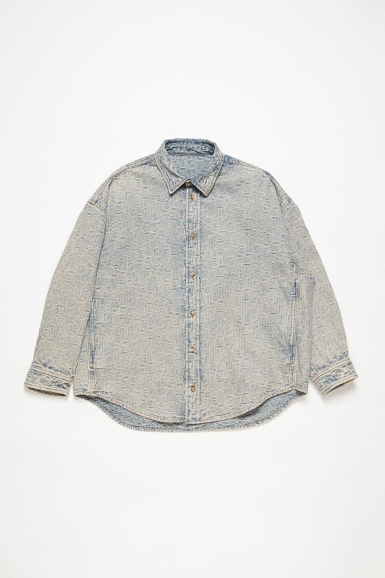 Acne Studios Monogramm-Jeanshemd – entspannte Passform Bis zu 50% Rabatt