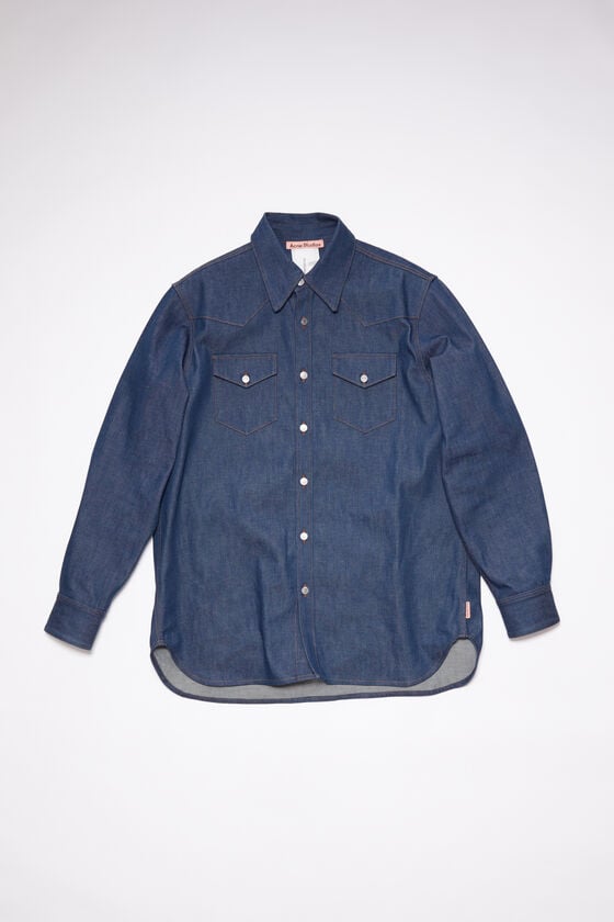 Acne Studios Jeanshemd mit Knopfleiste Super Rabatt
