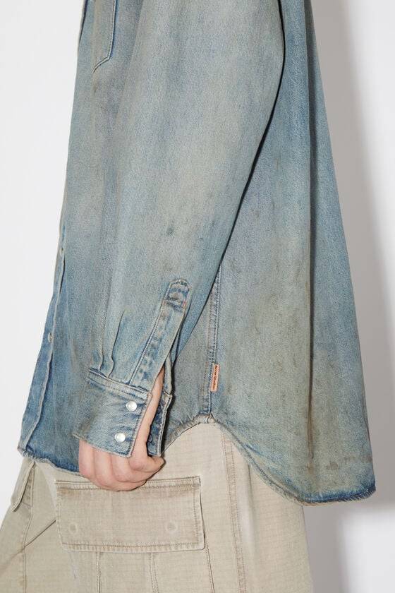 Acne Studios Jeanshemd mit Knopfleiste Riesige Rabatte