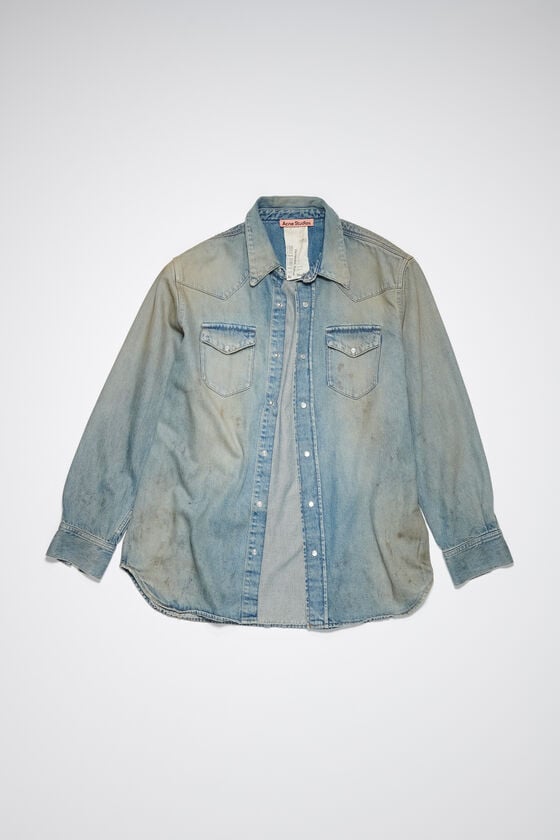 Acne Studios Jeanshemd mit Knopfleiste Riesige Rabatte