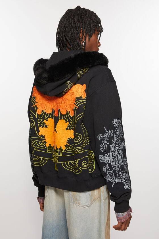 Acne Studios Bedruckter Kapuzenpullover mit Reißverschluss 2025