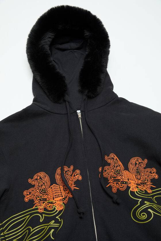 Acne Studios Bedruckter Kapuzenpullover mit Reißverschluss 2025