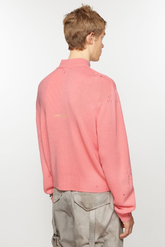 Acne Studios Strickjacke mit Reißverschluss im Used-Look Tiefpreis