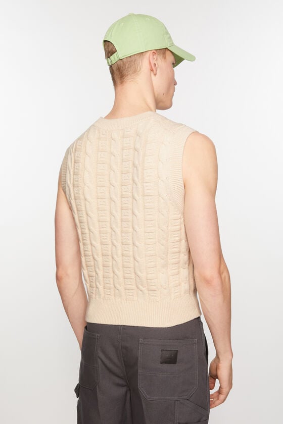 Acne Studios Ärmelloser Pullover aus Zopfwolle Unisex Kostenlose Rückgabe