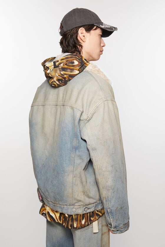 Acne Studios Jacke mit Jeanspelzbesatz - Oversize-Passform Outlet