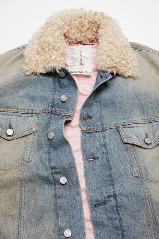 Acne Studios Jacke mit Jeanspelzbesatz - Oversize-Passform Outlet