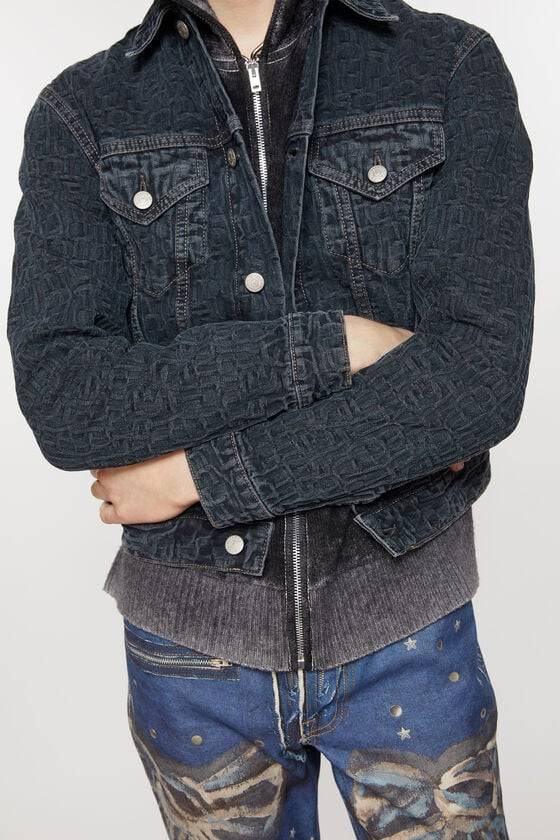 Acne Studios Jeansjacke - Normale verkürzte Passform Verkauf