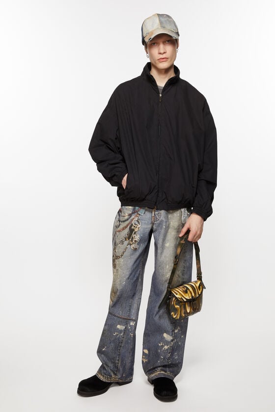 Acne Studios Jacke mit Reißverschluss und Logo Hotsell