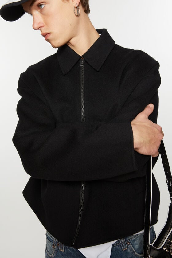 Acne Studios Jacke mit Reißverschluss aus Wolle im Angebot