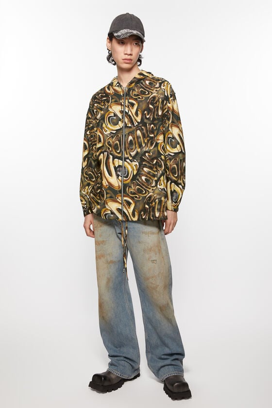 Acne Studios Kapuzen-Jacke mit Logo Fabrikverkauf