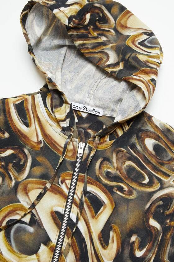 Acne Studios Kapuzen-Jacke mit Logo Fabrikverkauf
