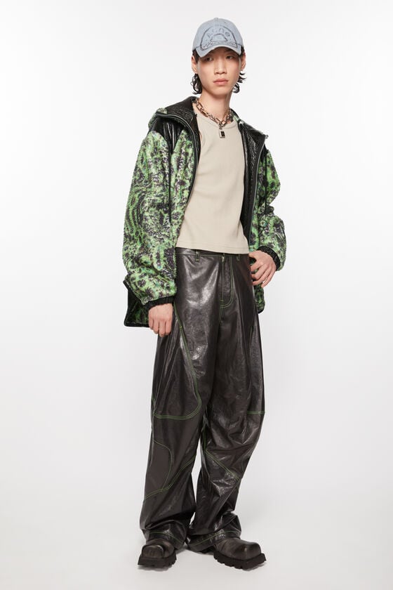 Acne Studios Bedruckte Fleece-Kapuzenjacke Blitzverkäufe