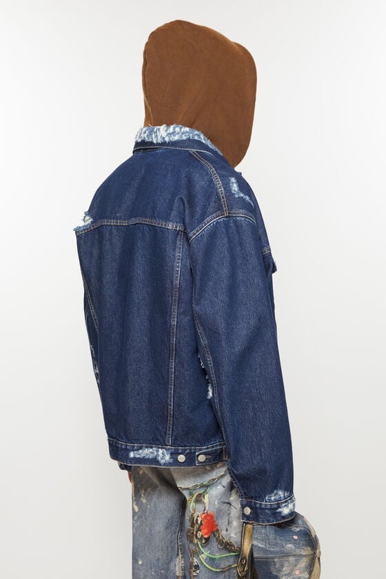 Acne Studios Jeansjacke im Distressed-Look - Entspannte Passform Rabatt