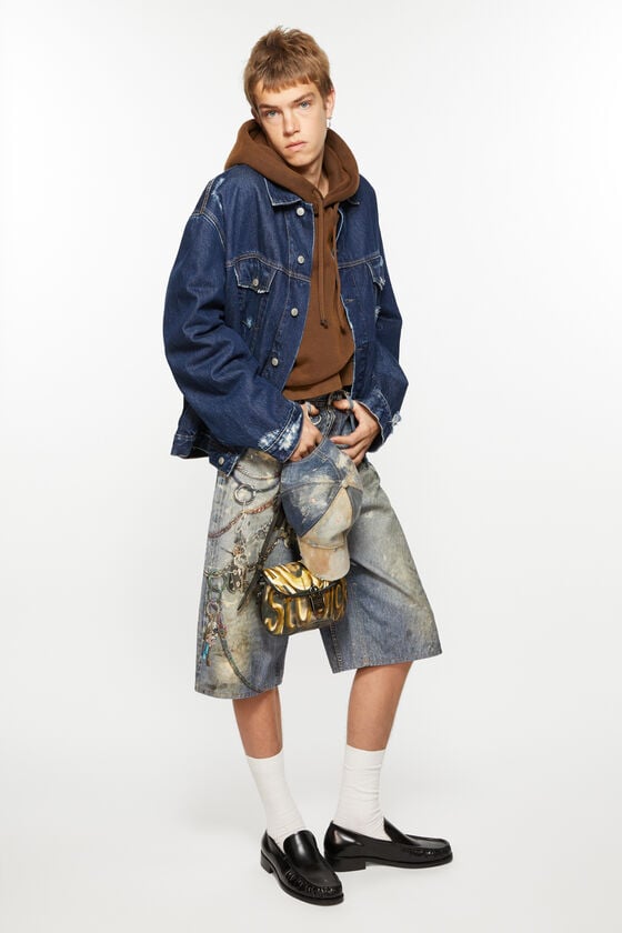 Acne Studios Jeansjacke im Distressed-Look - Entspannte Passform Rabatt