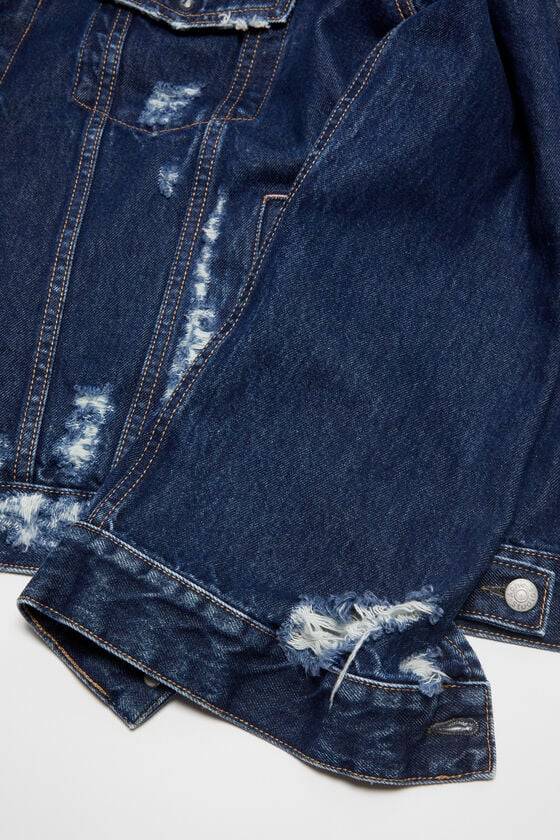 Acne Studios Jeansjacke im Distressed-Look - Entspannte Passform Rabatt