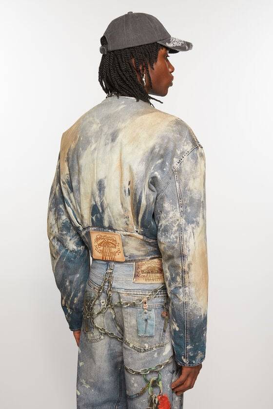 Acne Studios Gecroppte Denimjacke Günstig kaufen