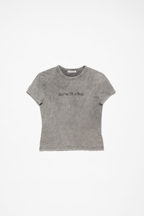 Acne Studios T-Shirt mit verschwommenem Logo – taillierte Unisex-Passform Riesige Ersparnisse