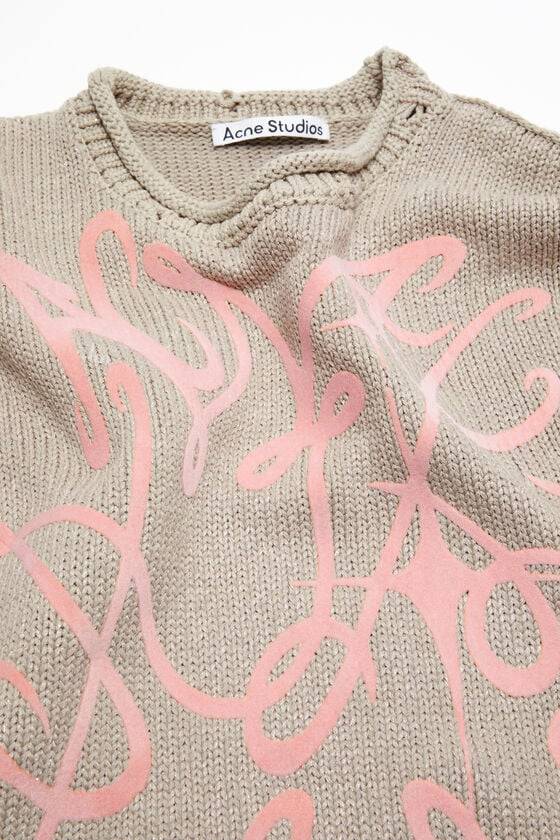 Acne Studios Bedruckter Pullover Kostenlose Rückgabe