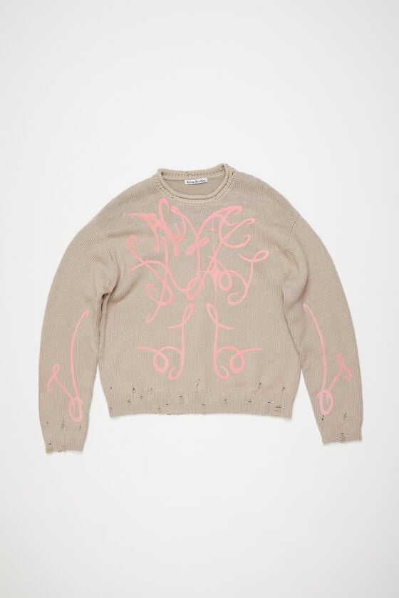 Acne Studios Bedruckter Pullover Kostenlose Rückgabe