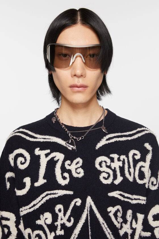 Acne Studios Pullover mit Jacquard-Logo Letzte 3 Tage