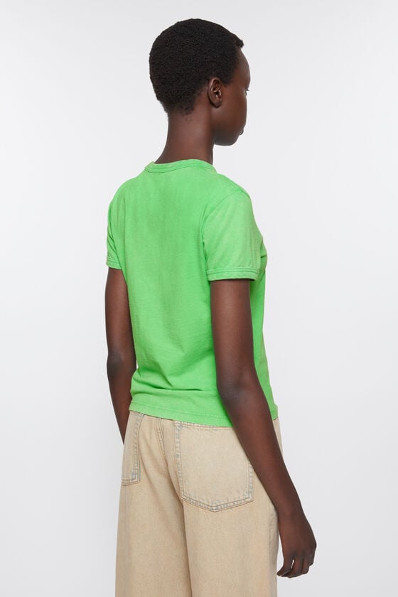 Acne Studios T-Shirt mit verschwommenem Logo – taillierte Unisex-Passform Kostenloser Versand international